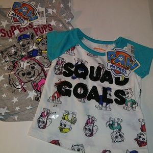 Paw Patrol Shirts Girls Size 2T